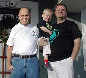 Bret Porter with his Dad and son Robert