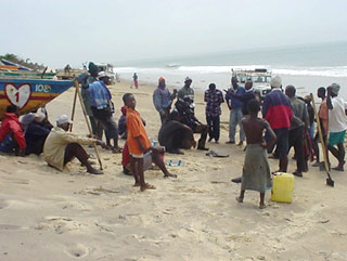 Educating sand miners and fishermen on sea turtle conservation